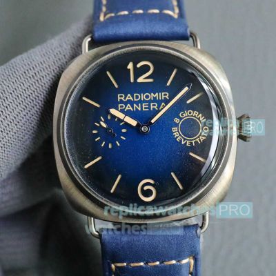 Replica Panerai Radiomir Blue Dial Men 44MM Automatic Movement Watch